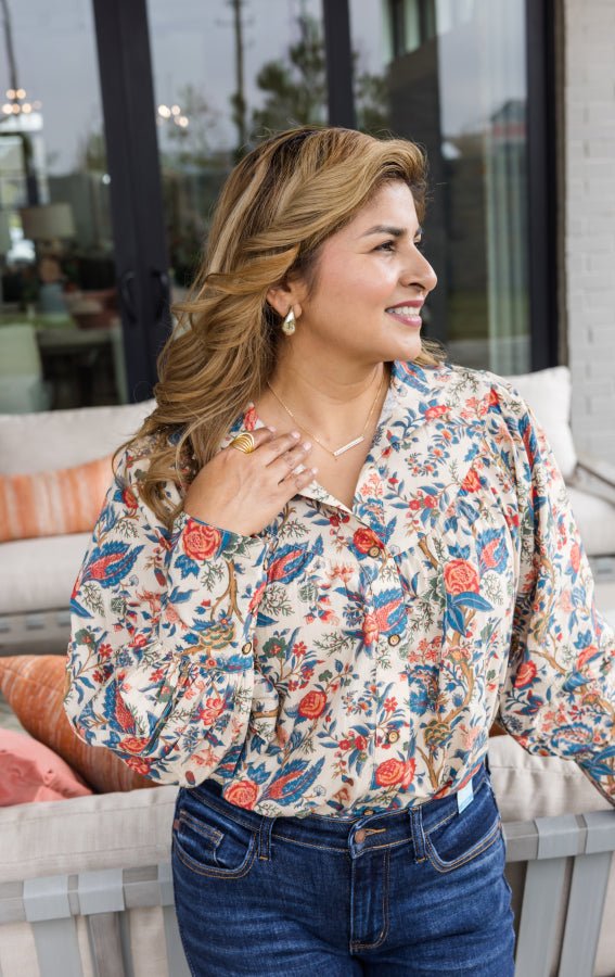 Bold Blooms Top - Simply Polished Boutique