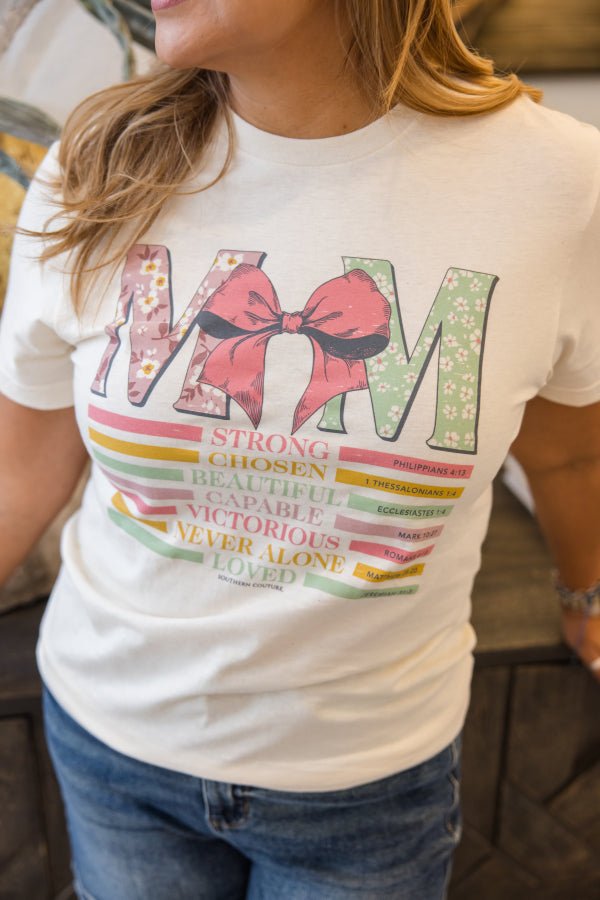 Bow Mama Graphic Tee – Natural - Simply Polished Boutique