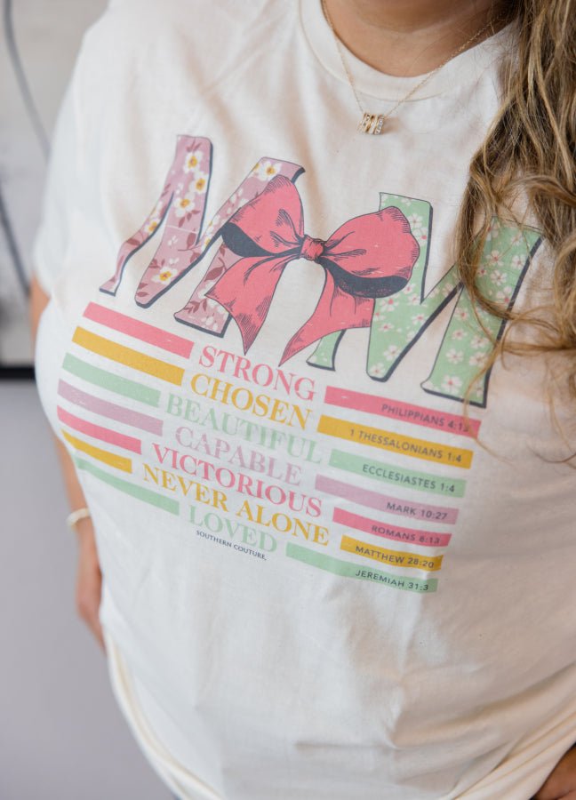 Bow Mama Graphic Tee – Natural - Simply Polished Boutique