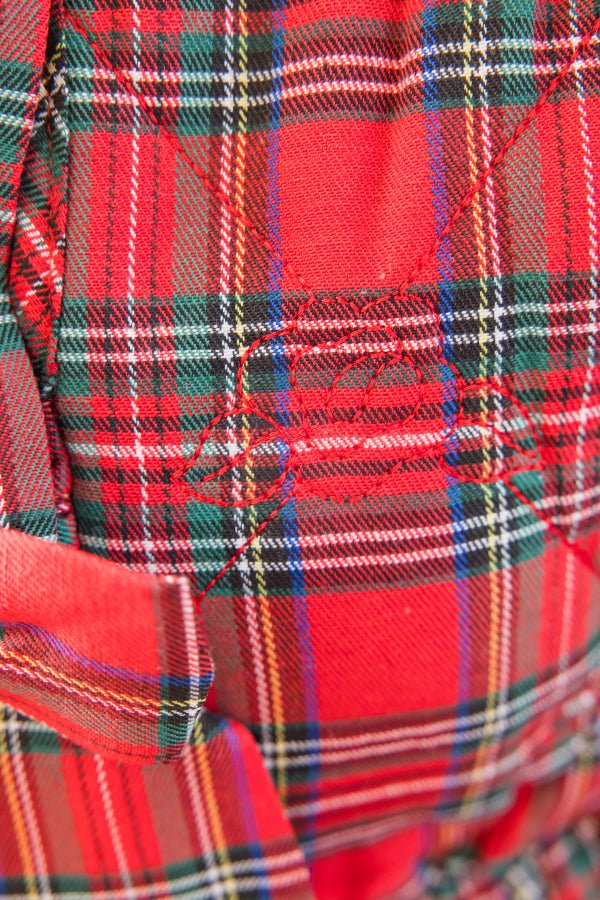 Bow &amp; Quilted Plaid Peplum Jacket - Simply Polished Boutique
