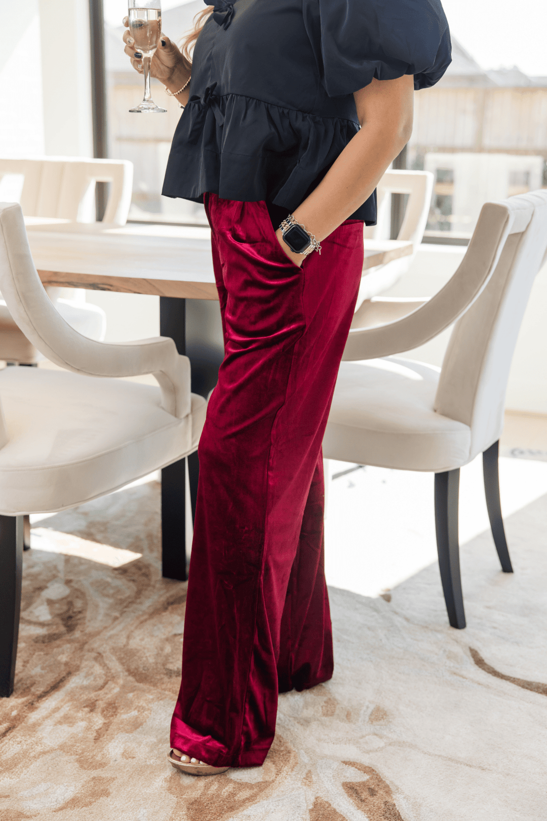 Bow Tie Peplum Top - Simply Polished Boutique