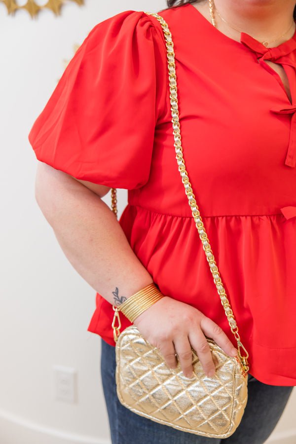 Bow Tie Peplum Top - Simply Polished Boutique