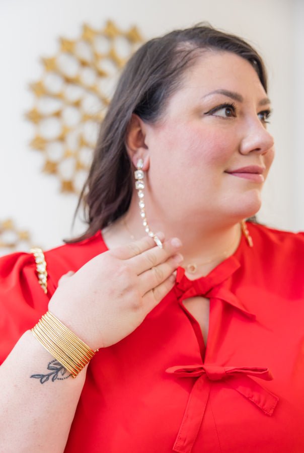 Bow Tie Peplum Top - Simply Polished Boutique