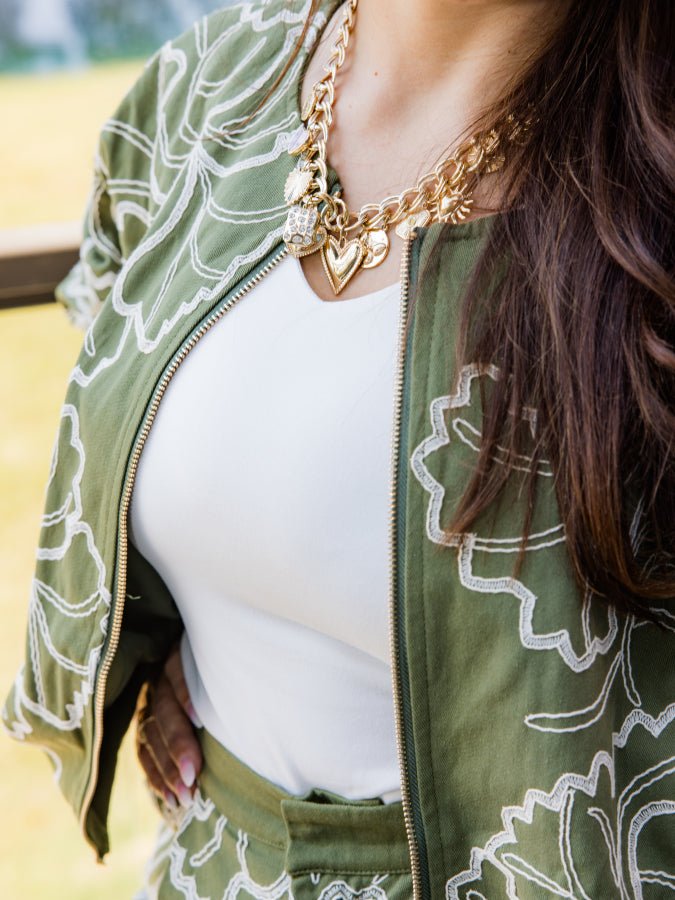 Brandy Embroidered Jacket - Simply Polished Boutique