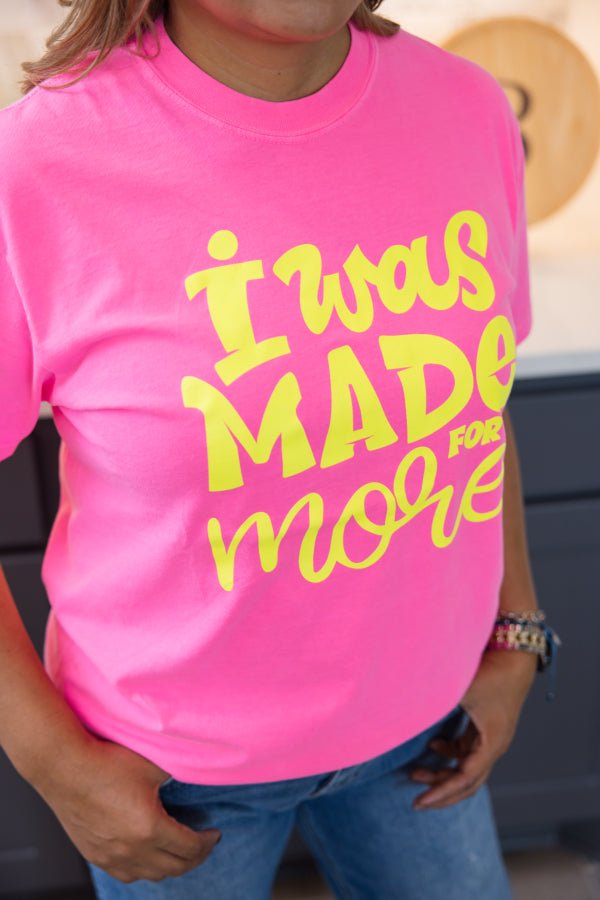 Bright Side Graphic Tee – Neon Pink - Simply Polished Boutique