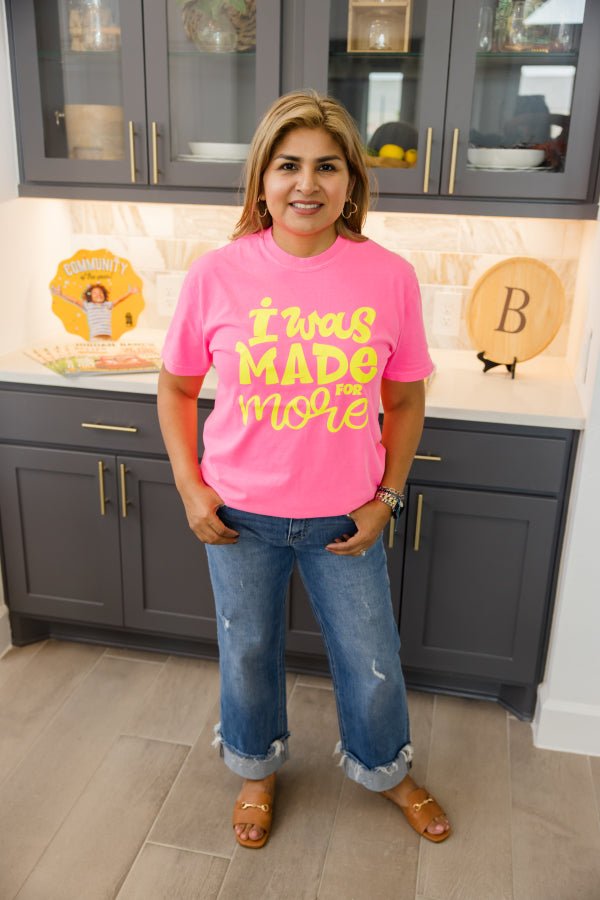 Bright Side Graphic Tee – Neon Pink - Simply Polished Boutique