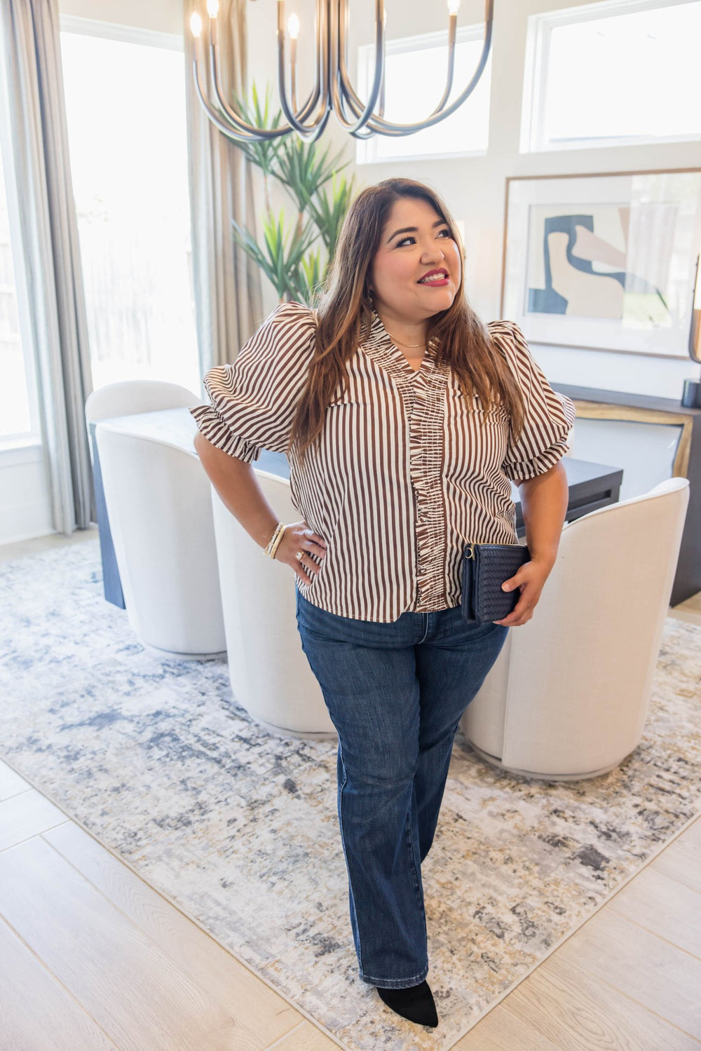 Brown Sugar Stripe Top - Simply Polished Boutique