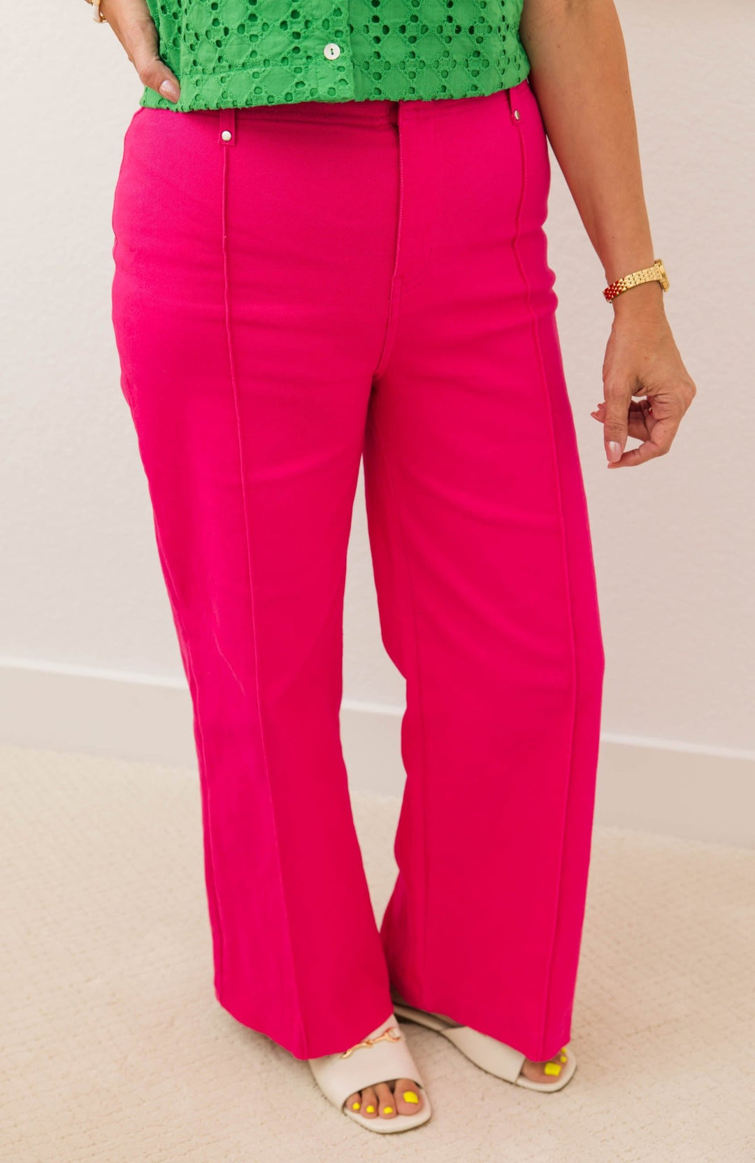 Camden Seam Wide Leg Pants - Simply Polished Boutique