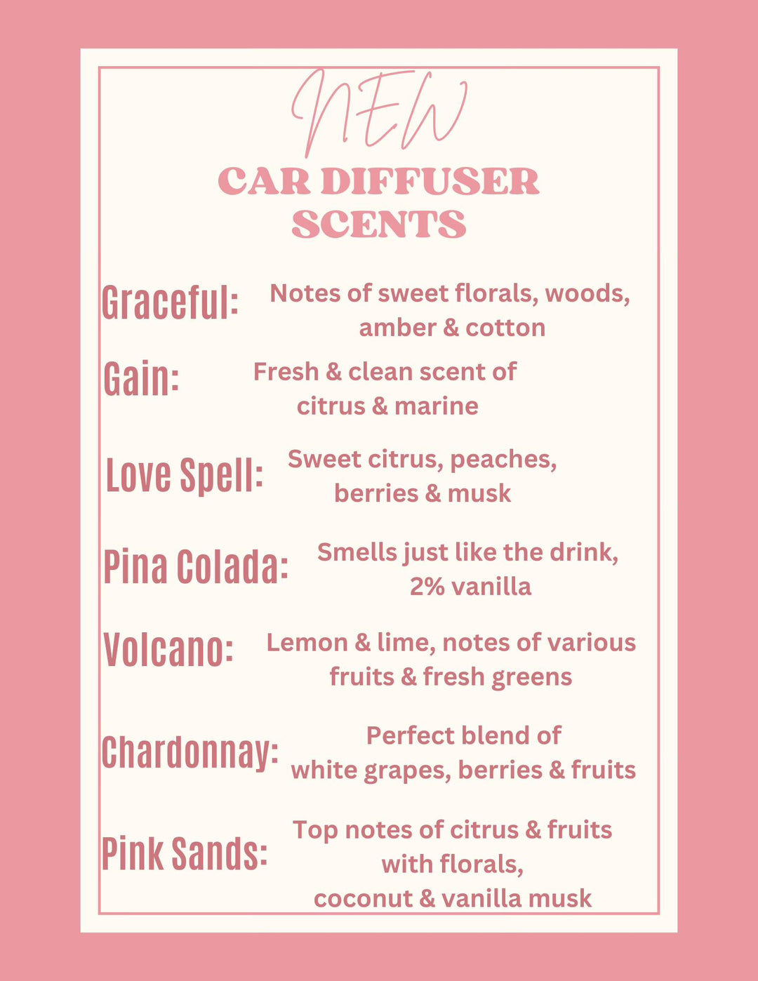CAR DIFFUSER SCENTS!! - Simply Polished Boutique