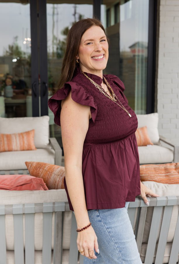 Carla Peplum Top - Simply Polished Boutique