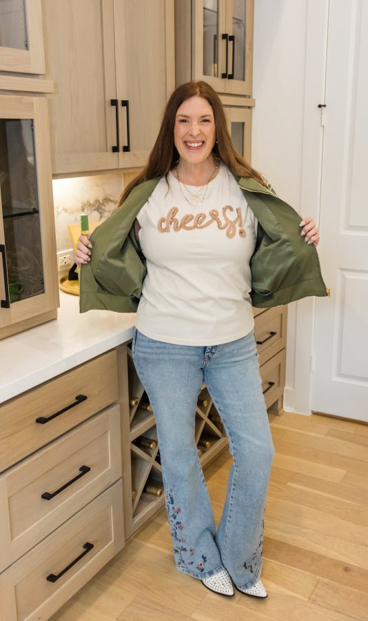 Cheers Embroidered Tank - Simply Polished Boutique