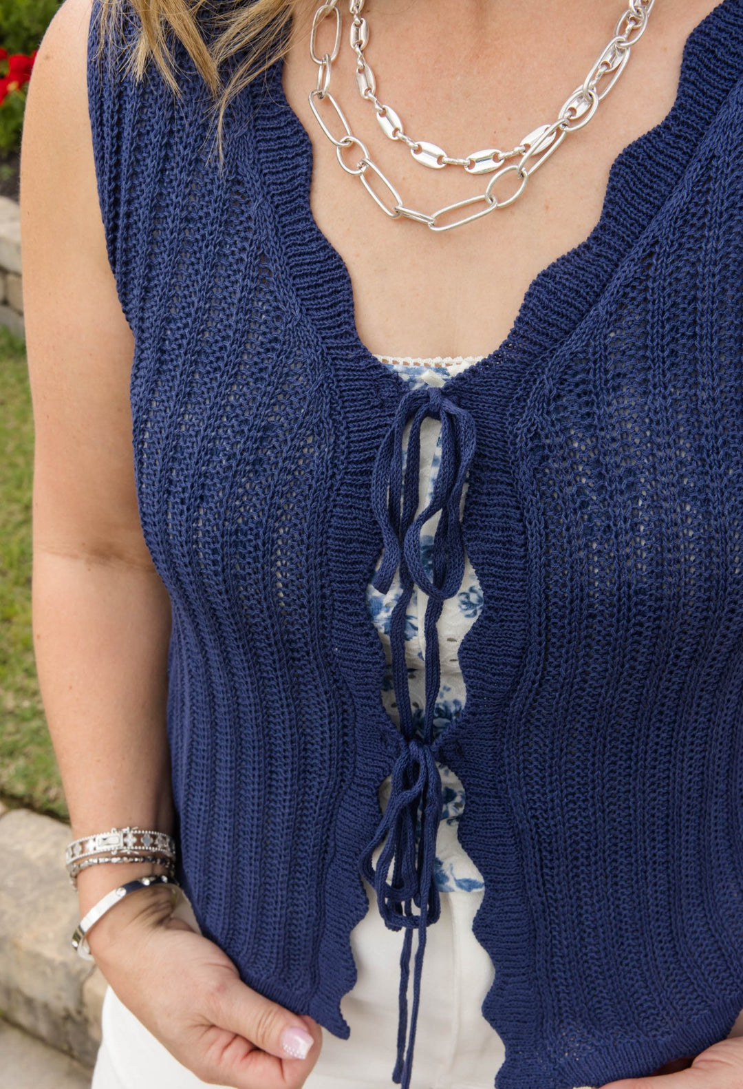 Coastal Charm Tie Vest - Simply Polished Boutique