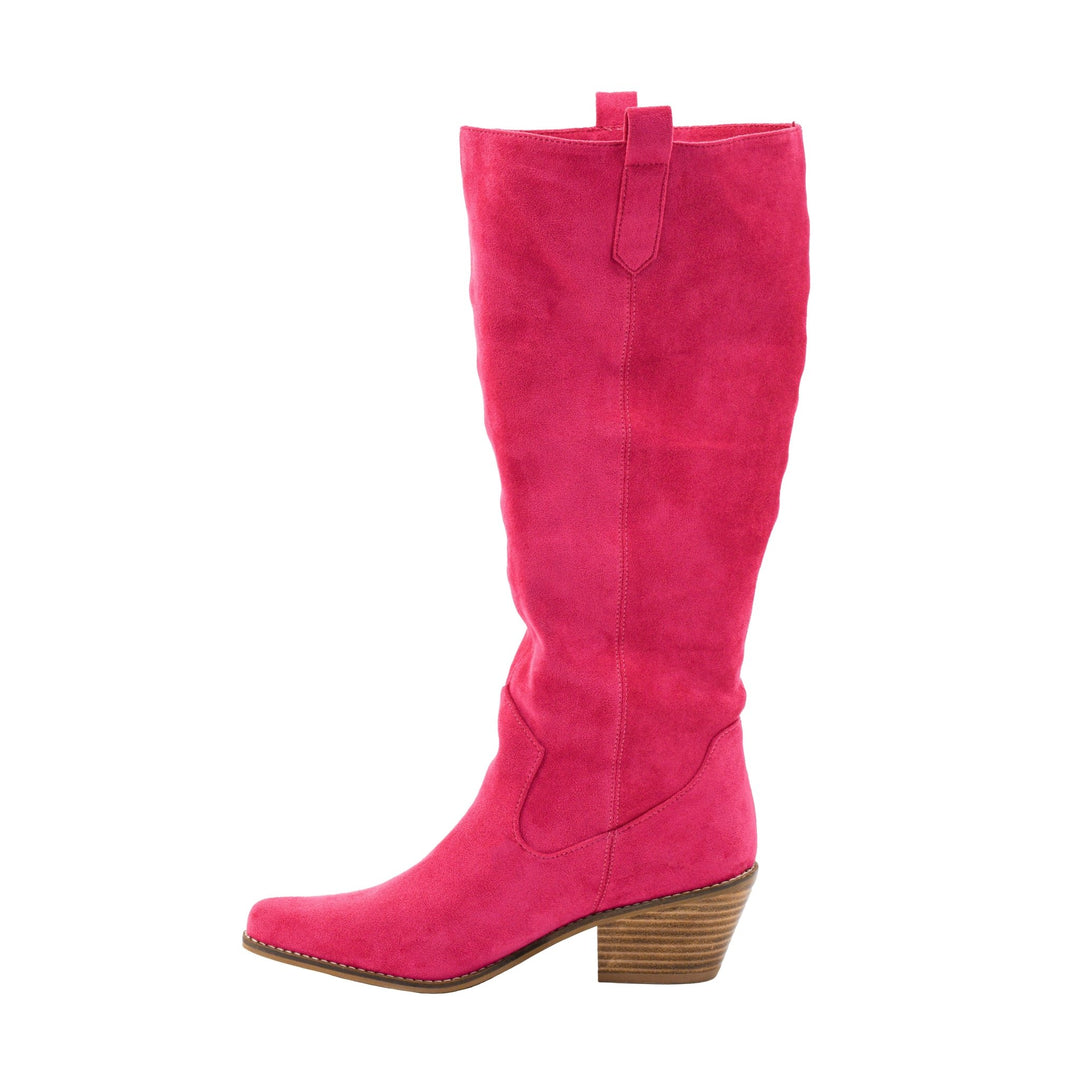Corkys City Slicker Pink Faux Suede Boots - Simply Polished Boutique