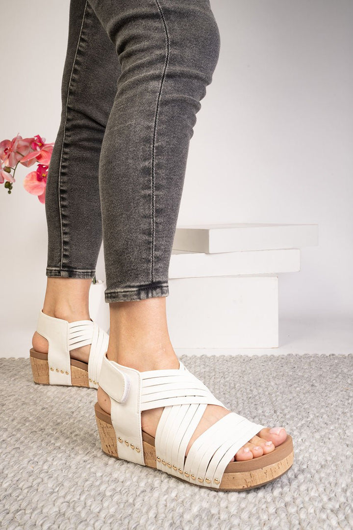 Corkys Good For You Ivory Wedges - Simply Polished Boutique