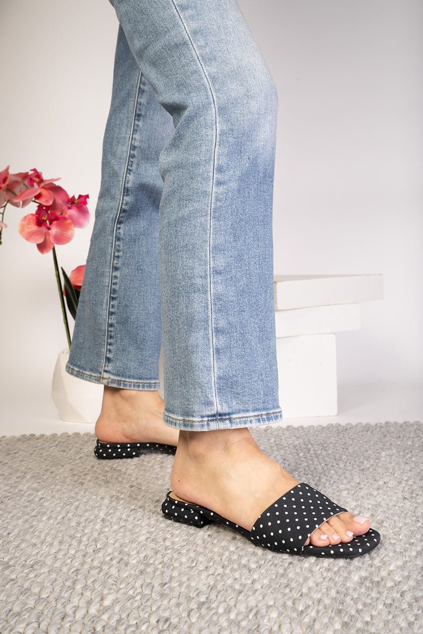 Corkys Our Lil Secret Black White Polka Dots - Simply Polished Boutique