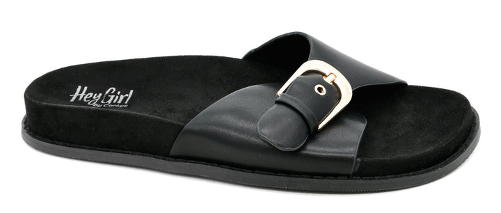Corkys Passport Black Slides - Simply Polished Boutique