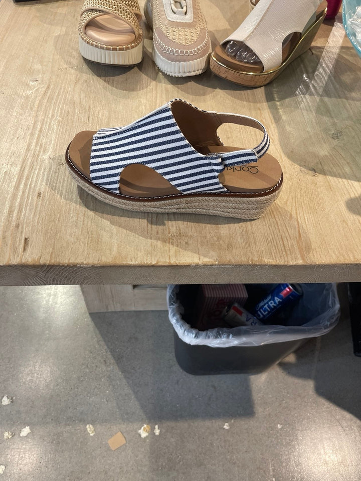 Corkys READY OR NOT Navy White Stripe - Simply Polished Boutique