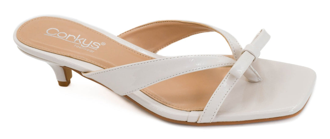 Dainty Ivory Patent Heel By Corkys - Simply Polished Boutique