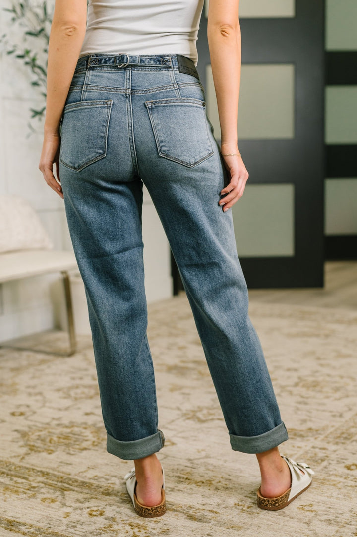 Doris Mid Rise Boyfriend with Adjustable Back Tab + Hollywood WB - Simply Polished Boutique