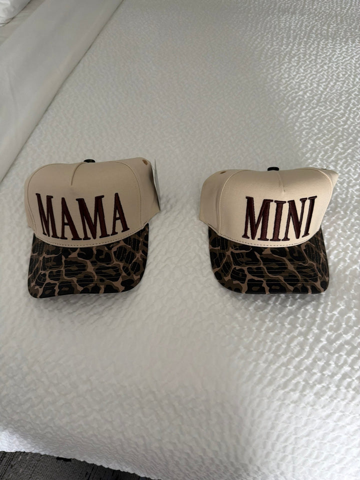 Embroidered Print Hats - Simply Polished Boutique