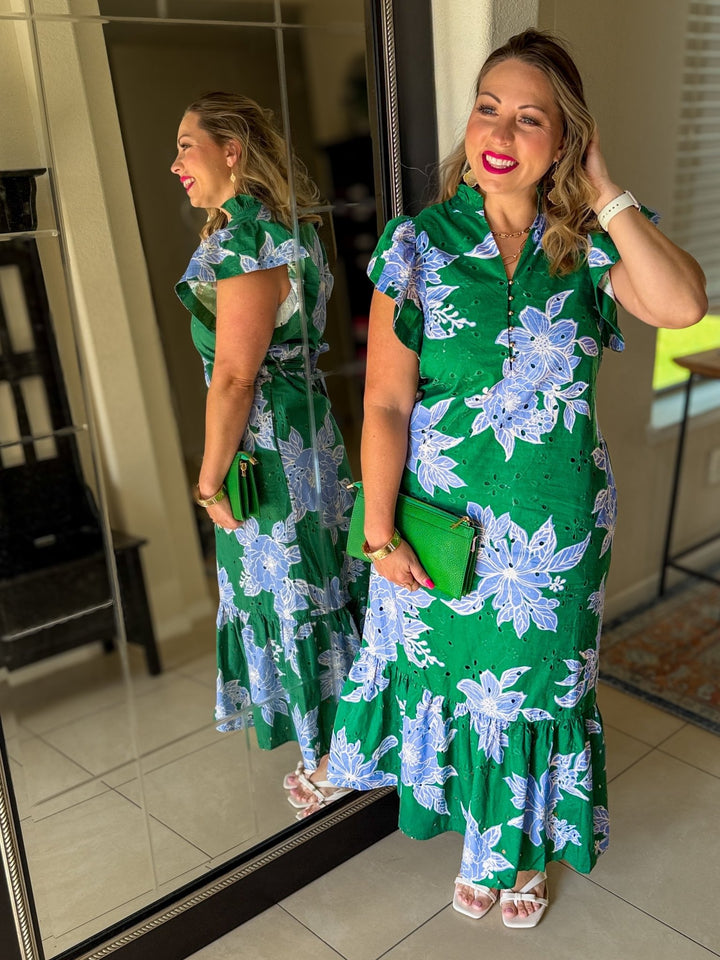 Emerald Escape Midi Dress - Simply Polished Boutique