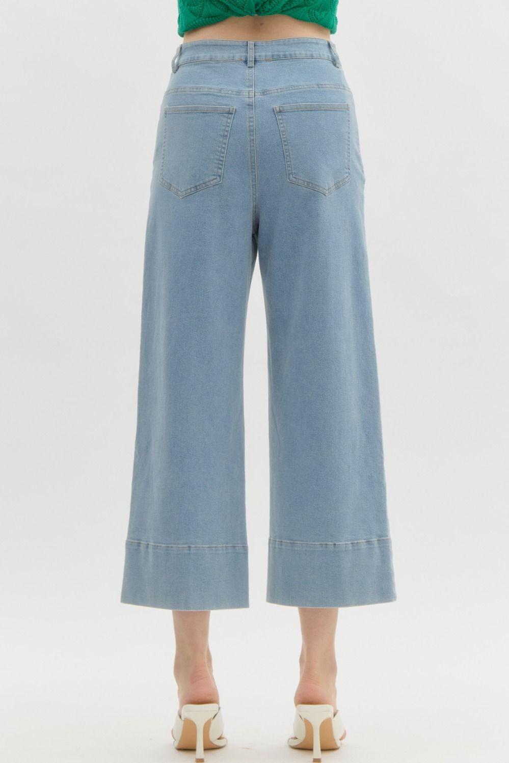 Chic Cuff Wide Leg Pants