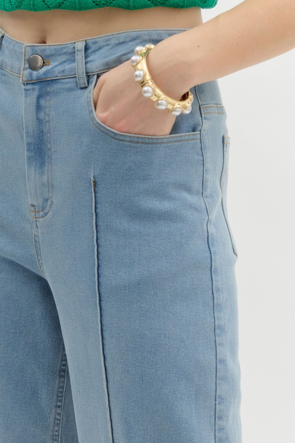 Chic Cuff Wide Leg Pants