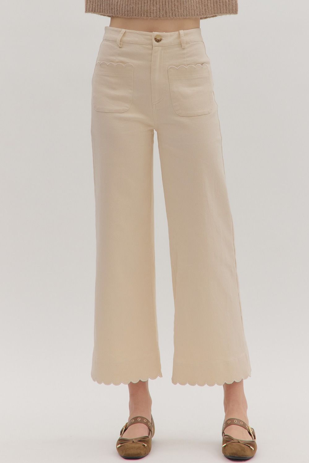 Polished Edge Scallop Pants
