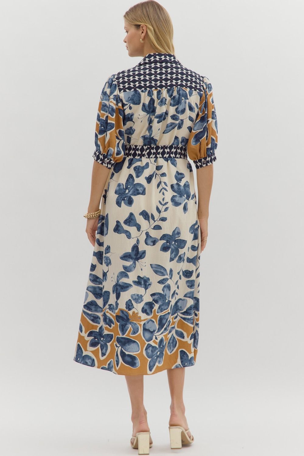 Autumn Botanica Midi Dress - Simply Polished Boutique