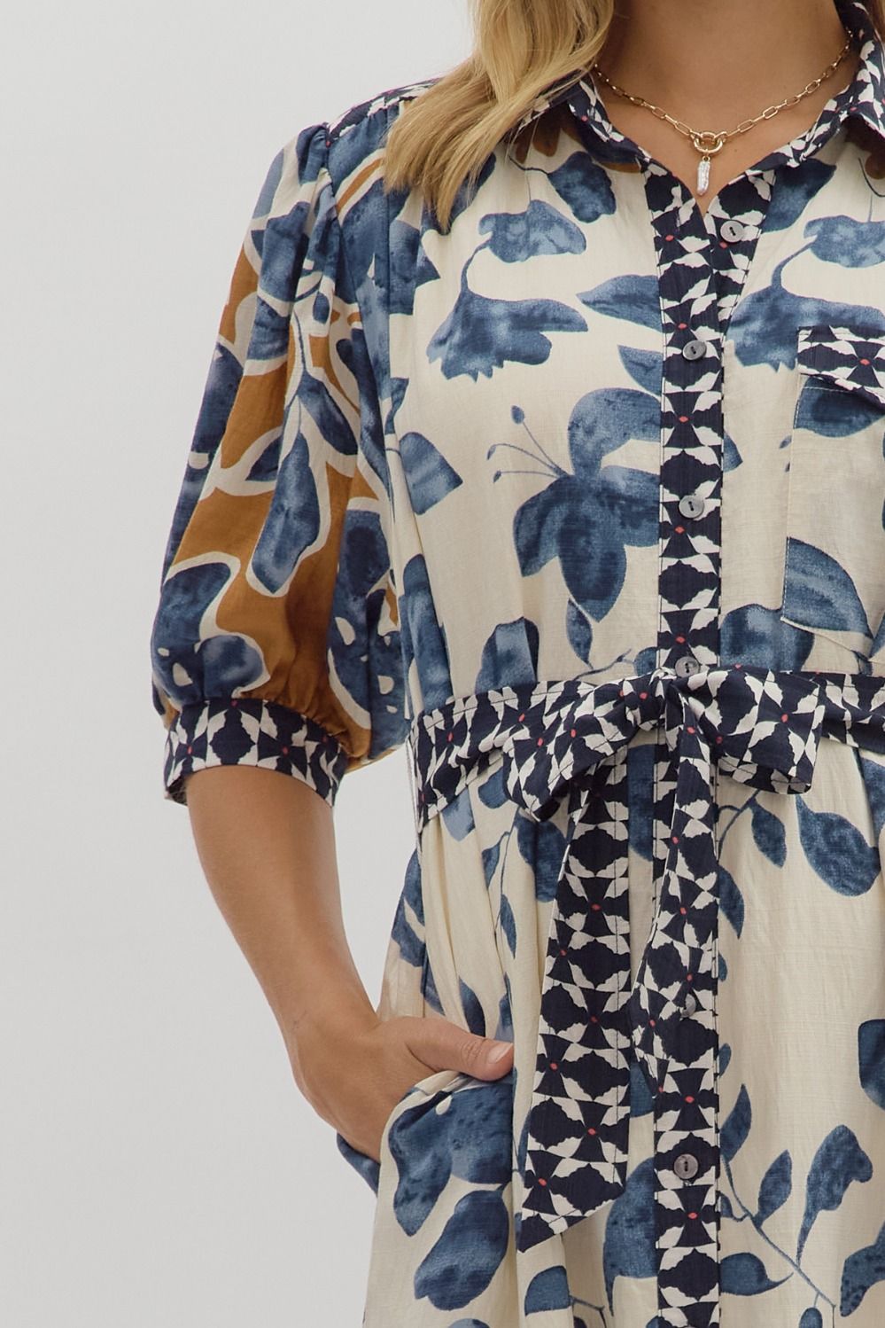 Autumn Botanica Midi Dress - Simply Polished Boutique