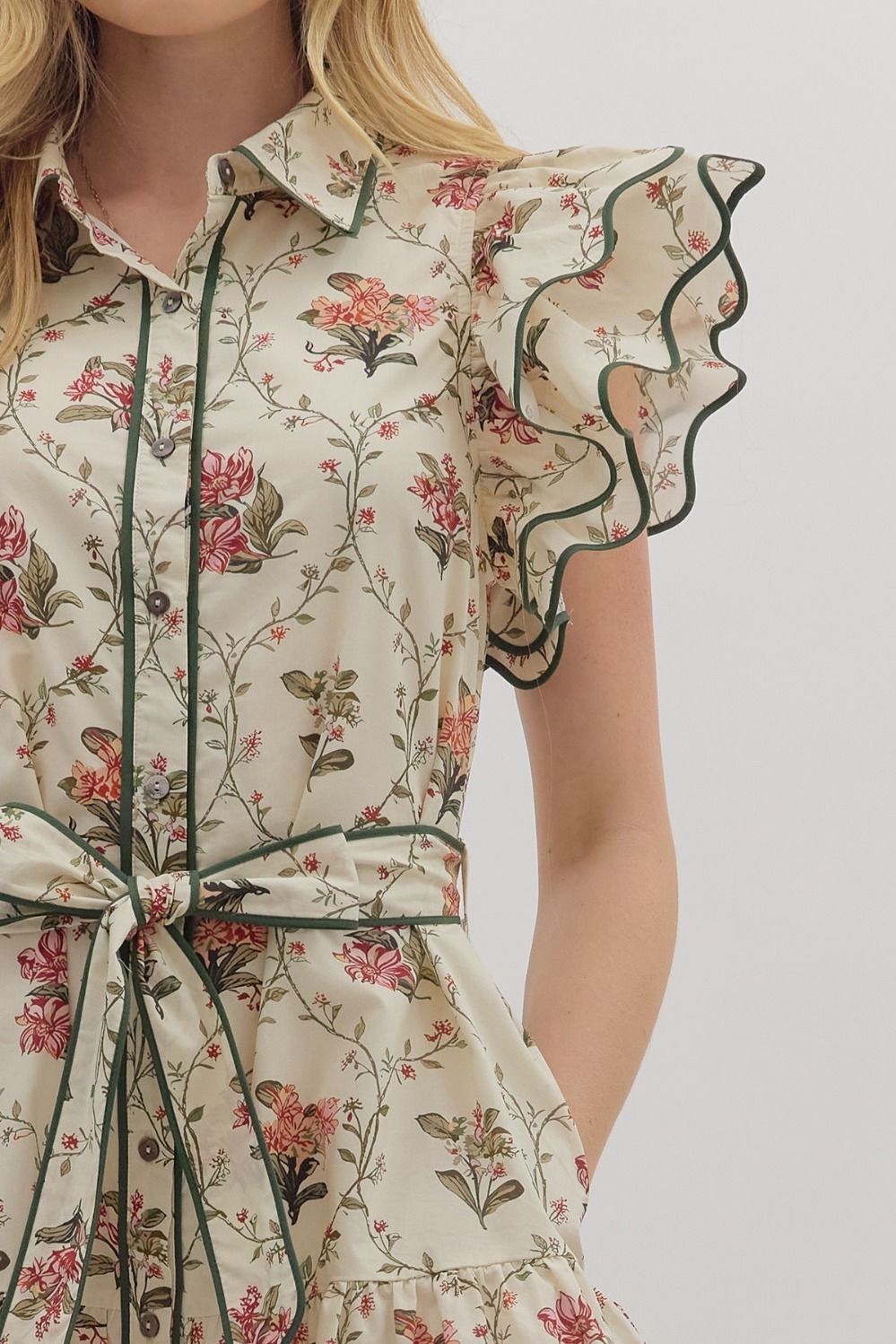 Autumn Petals Tiered Mini Dress