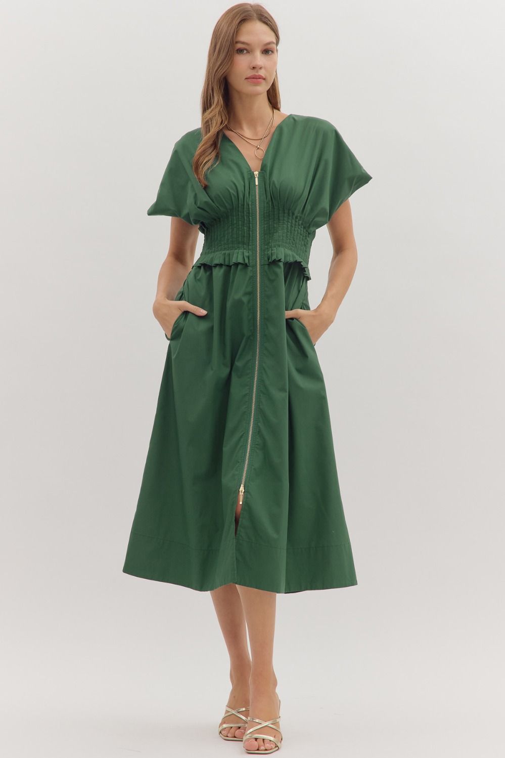 Harvest Lane Smocked Midi Dress