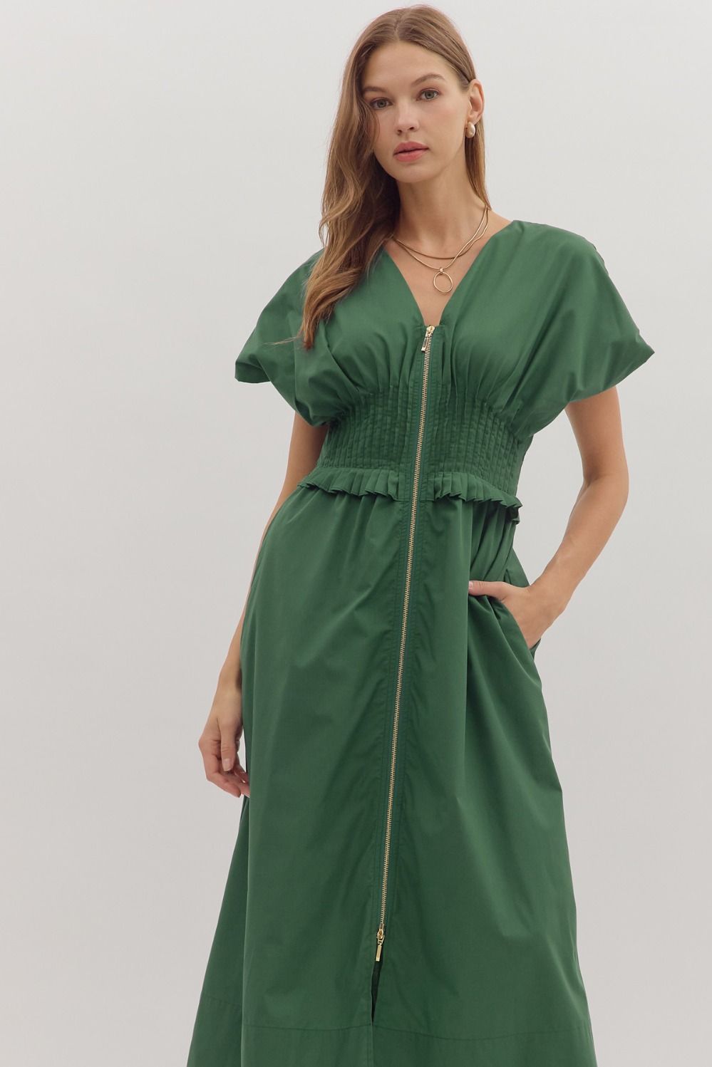 Harvest Lane Smocked Midi Dress
