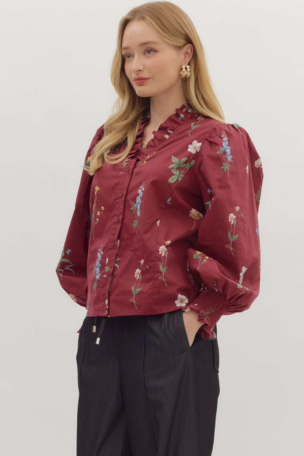 Harvest Bloom Smocked Blouse