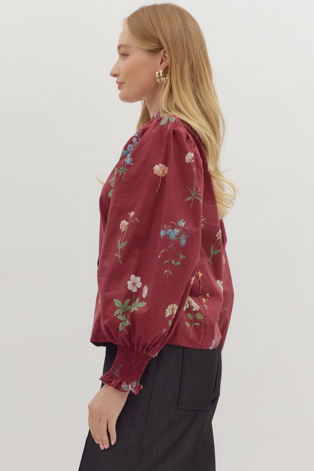 Harvest Bloom Smocked Blouse