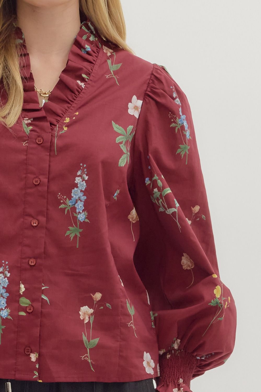 Harvest Bloom Smocked Blouse