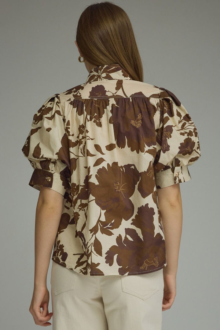 Mocha Muse Floral Top