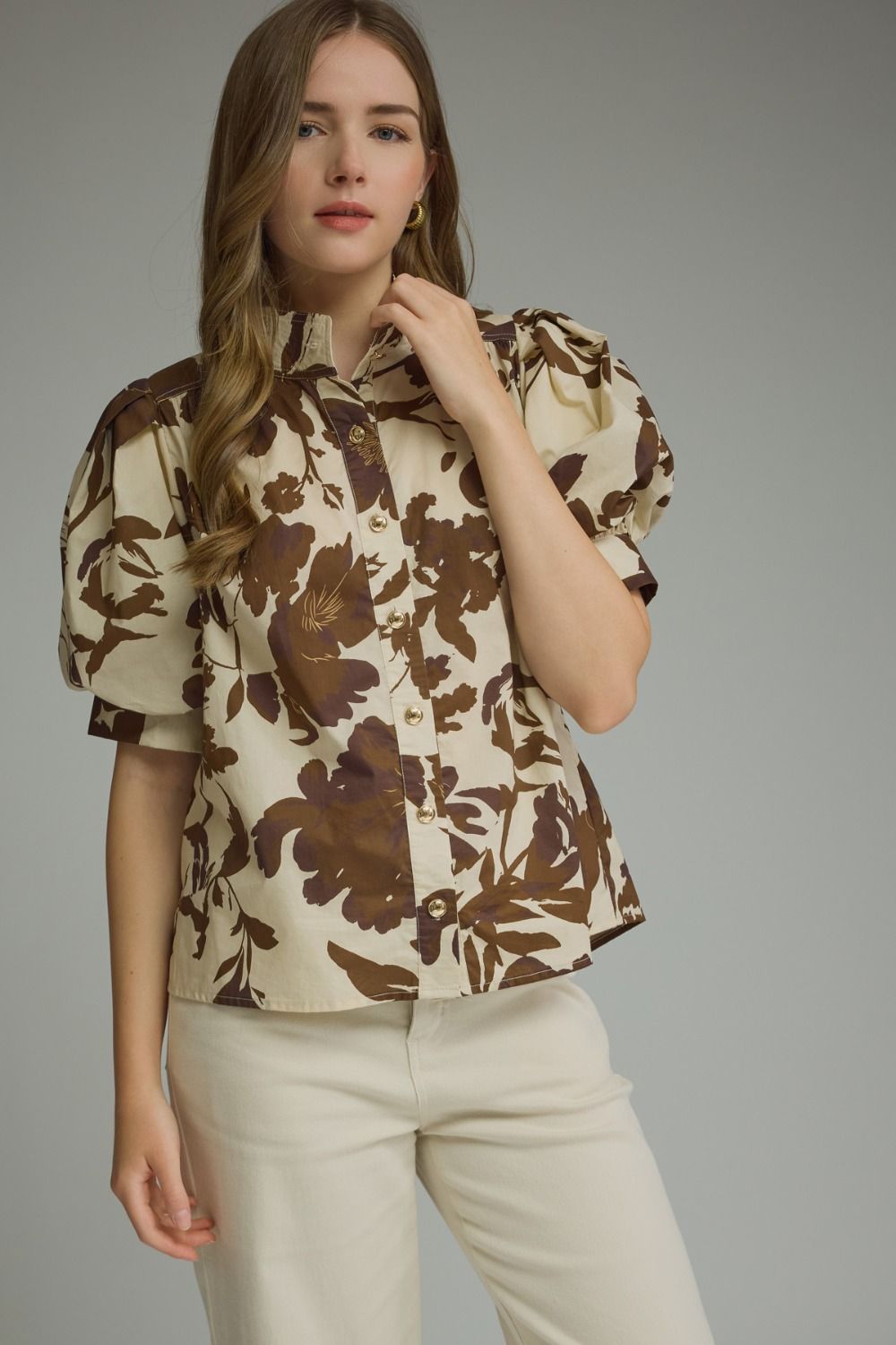 Mocha Muse Floral Top