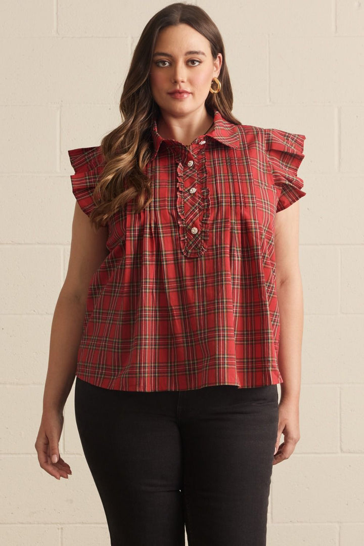 Holiday Charm Plaid Top