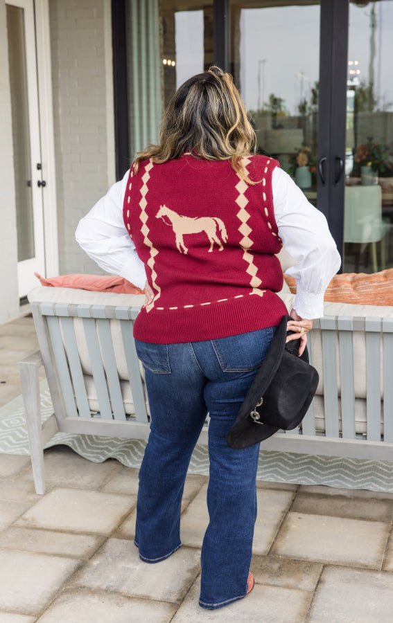 Equestrian Chic Knit Vest - Simply Polished Boutique