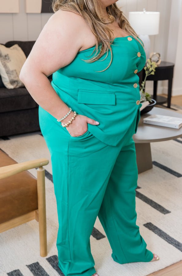 Eve Strapeless Button Up Top - Simply Polished Boutique