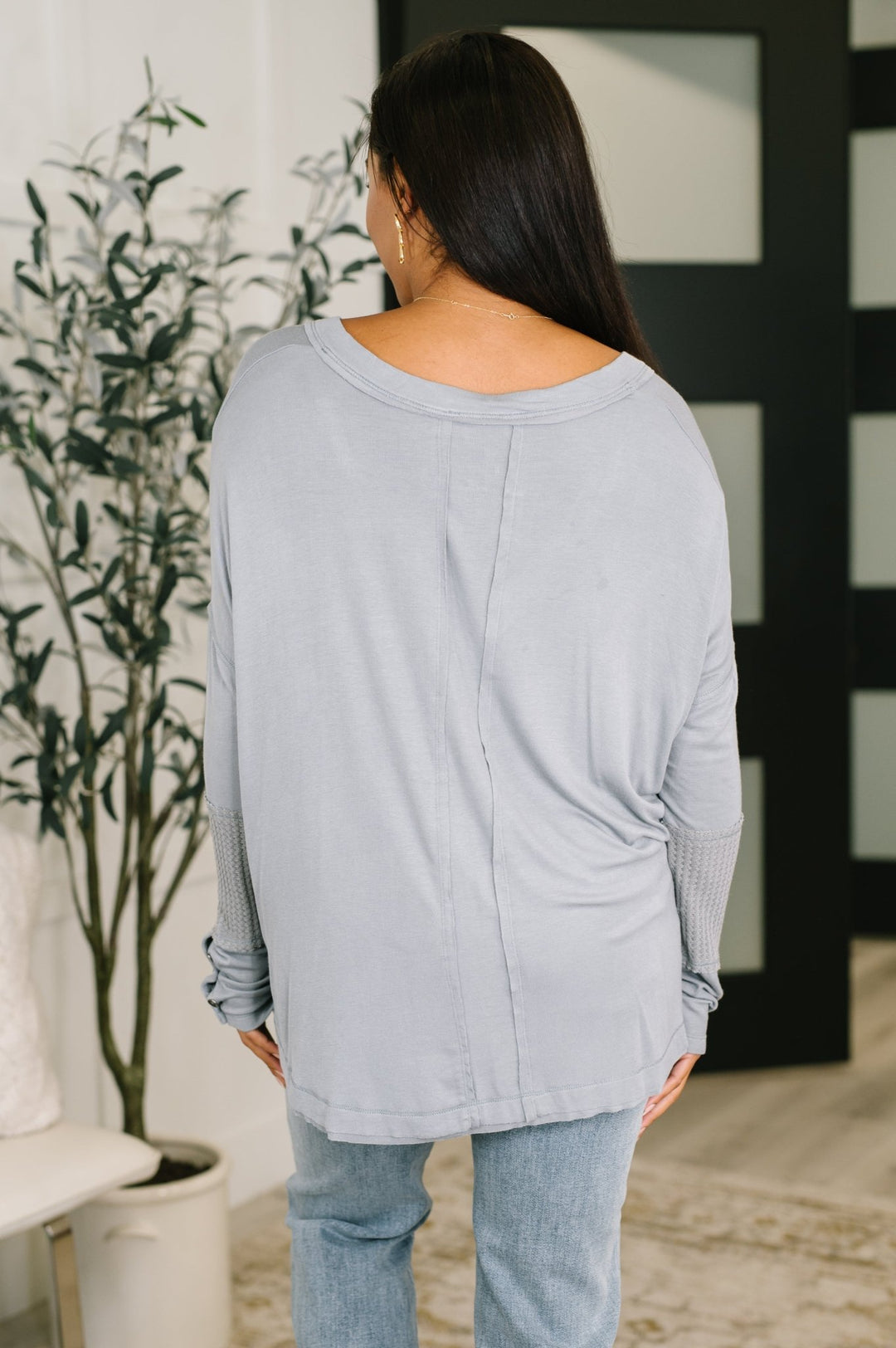 Feel That Something Contrast Sleeve Top - Simply Polished Boutique
