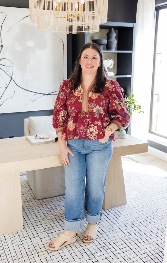 Flora Peplum Top - Simply Polished Boutique