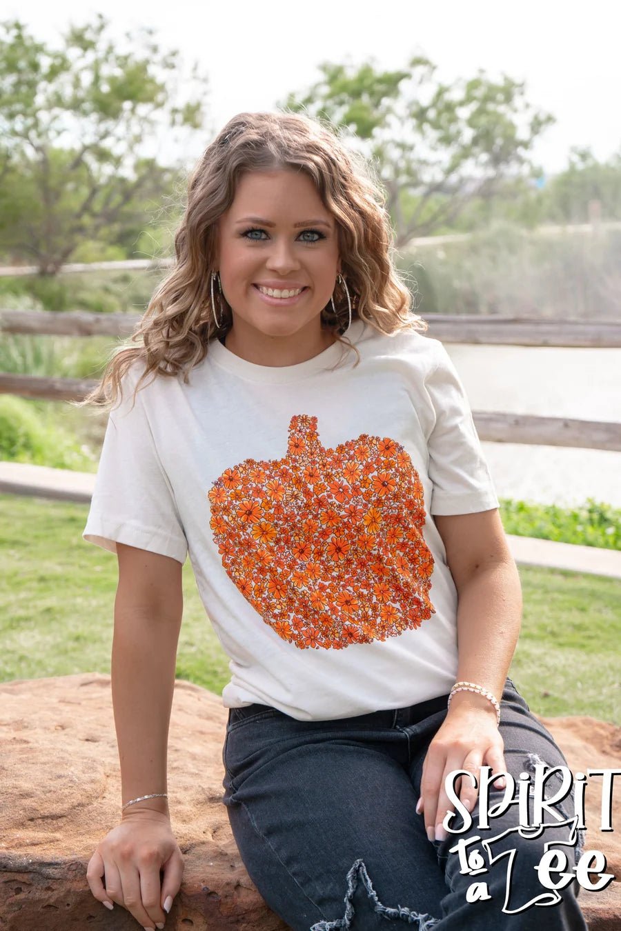 Flower Filled Pumpkin Graphic Tee - Simply Polished Boutique