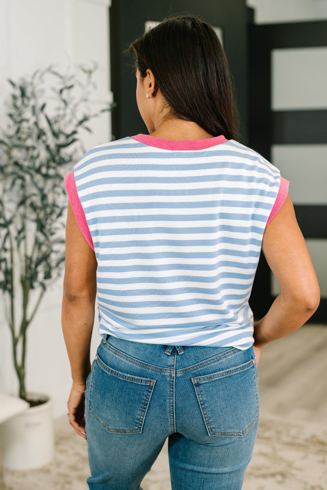 Following Through Color Block Muscle Tee - Simply Polished Boutique