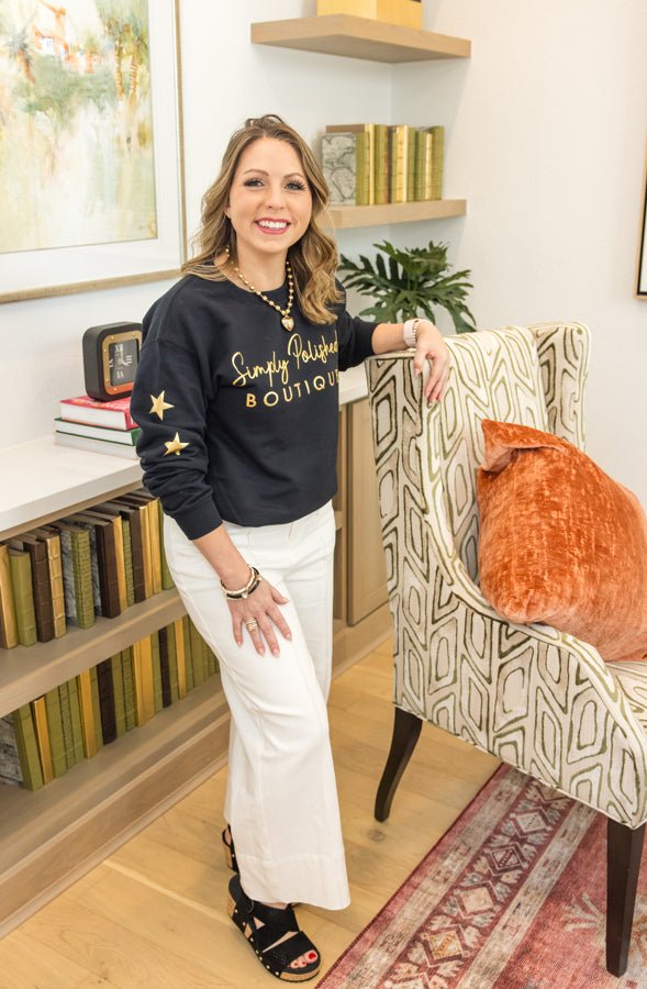 Gold Foil Simply Polished Boutique Sweatshirt - Simply Polished Boutique