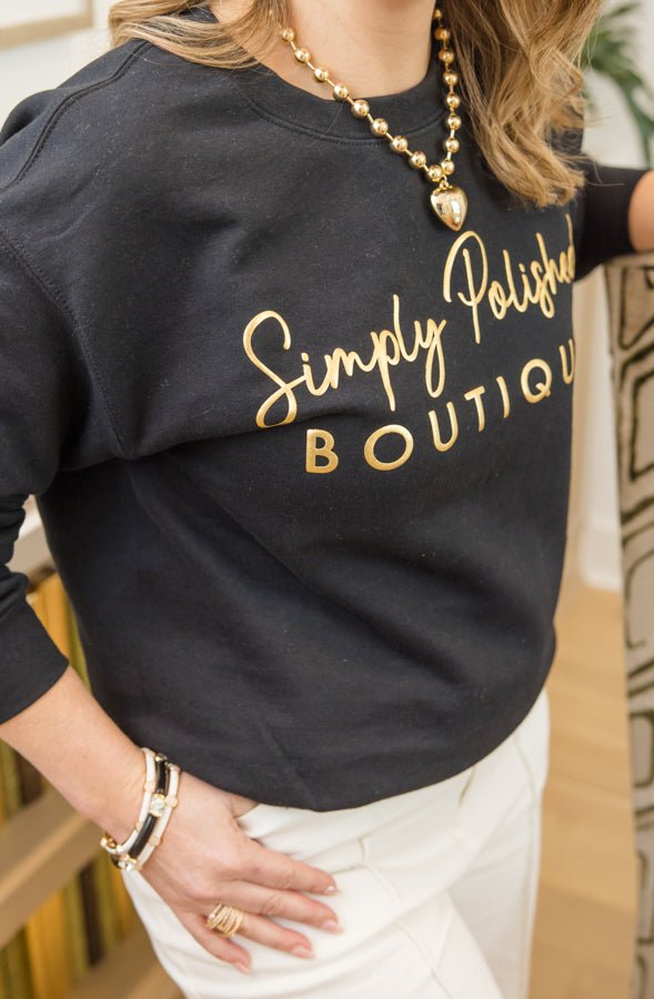 Gold Foil Simply Polished Boutique Sweatshirt - Simply Polished Boutique