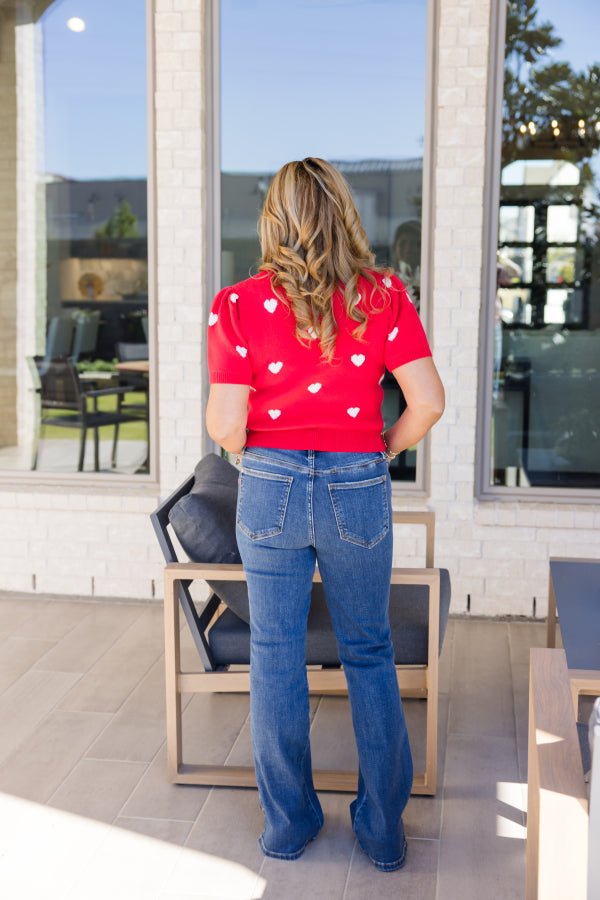 Harlow Heart Knit Top - Simply Polished Boutique