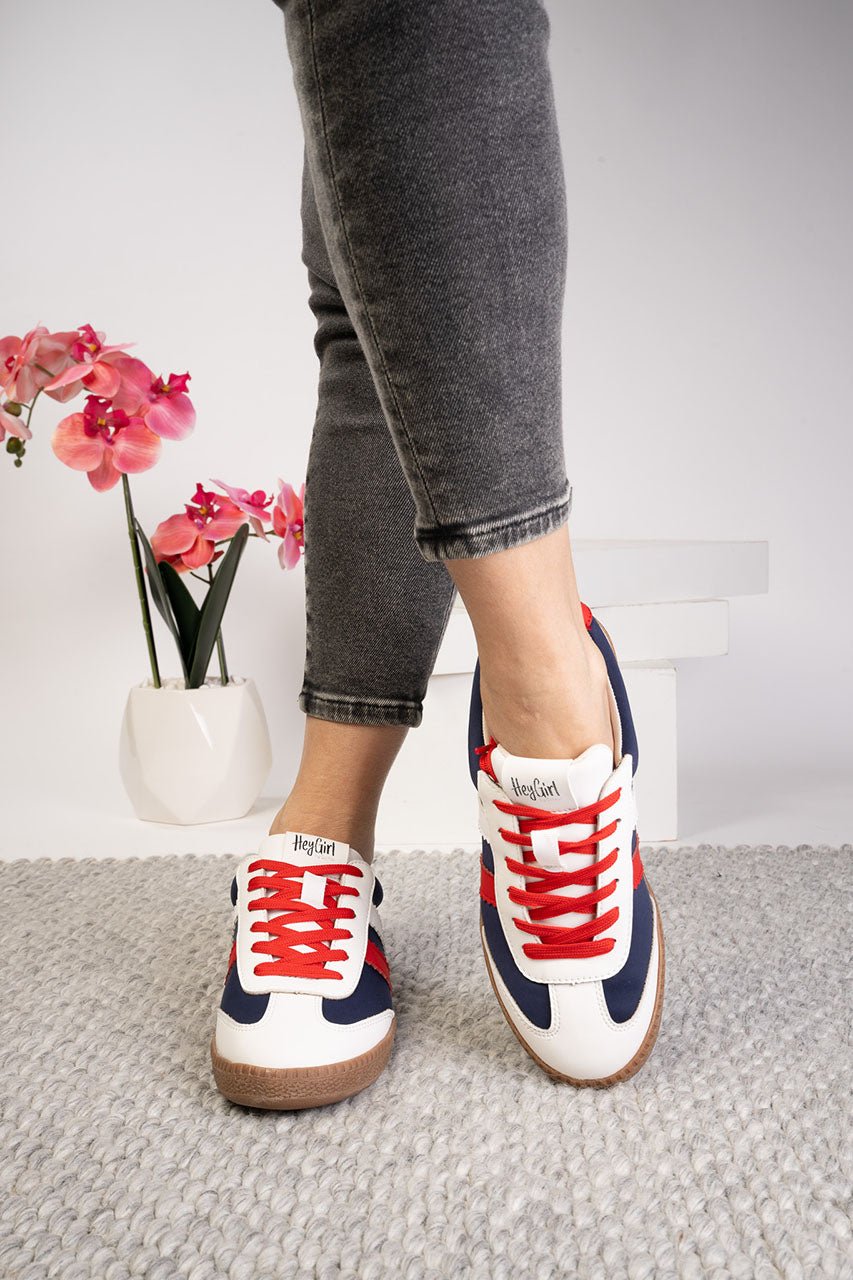 Heads Up Red, White, & Blue Shoes - Simply Polished Boutique
