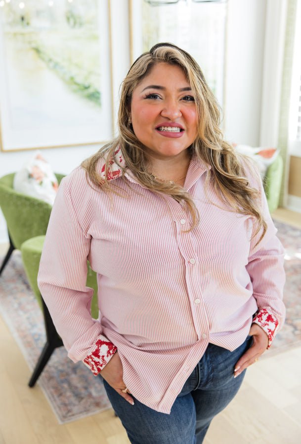 Heidi LS Embroidered Top - Simply Polished Boutique